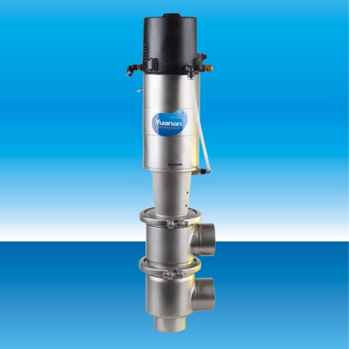 Sanitary pneumatic intelligent reversal valve